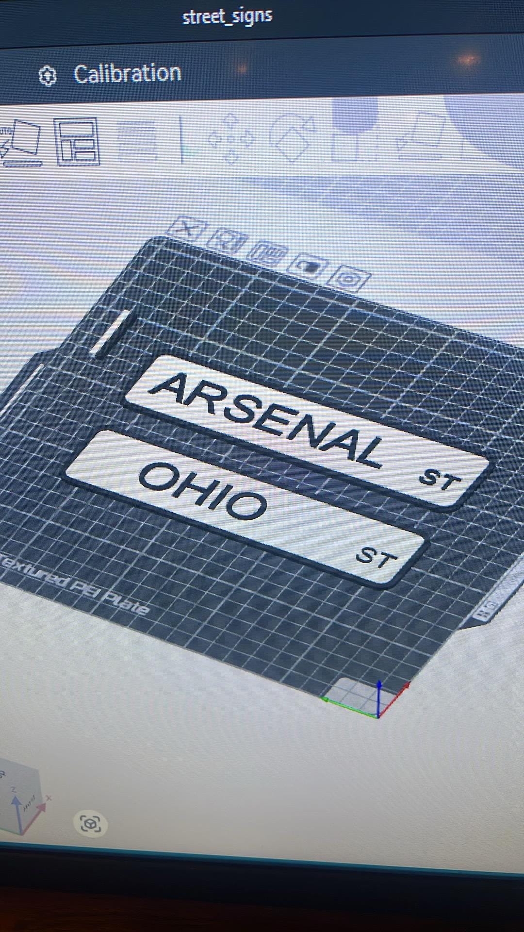Customizable 3D printed street signs