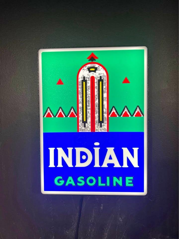 Indian Gasoline LED light box