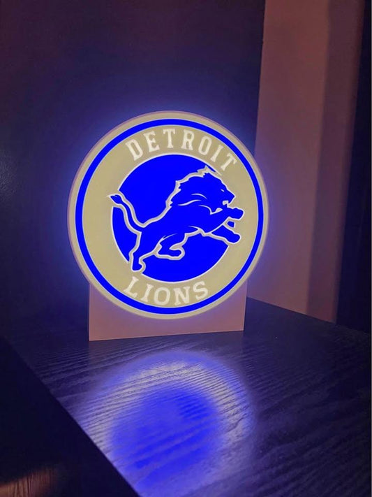Detroit Lions LED light box