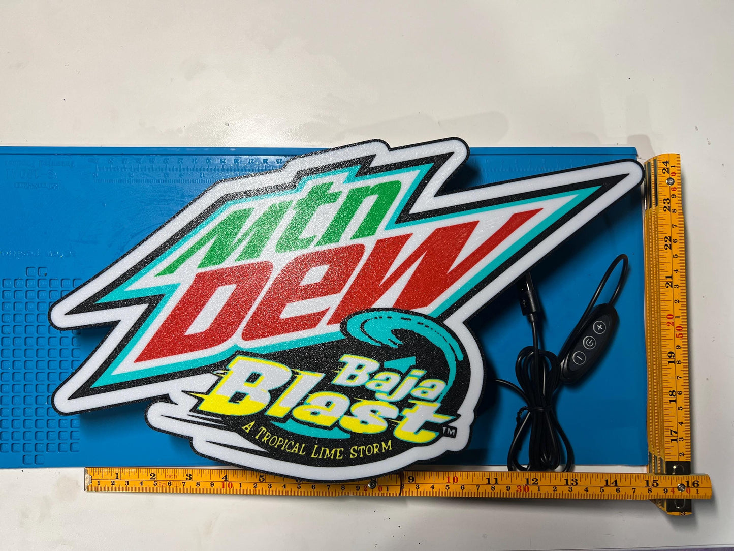 Mountain Dew Baja Blast LED light box