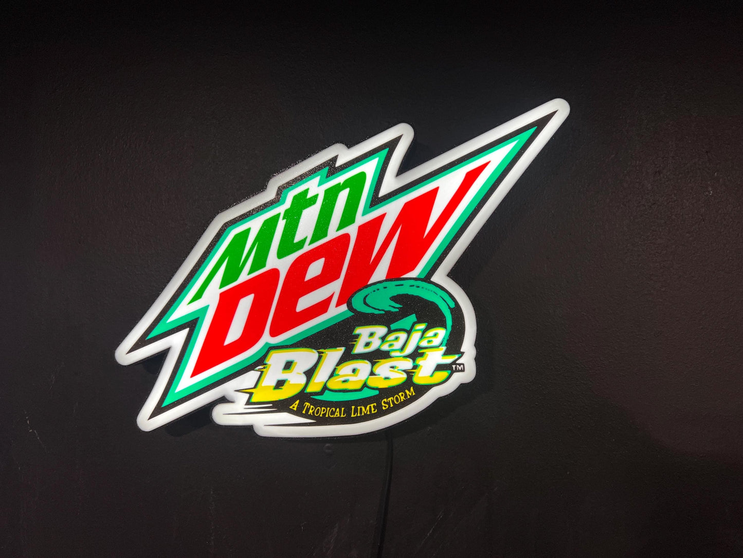 Mountain Dew Baja Blast LED light box
