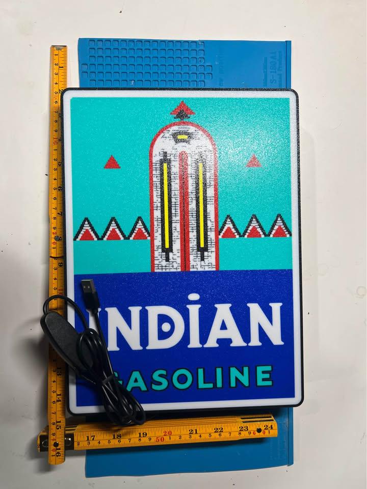 Indian Gasoline LED light box