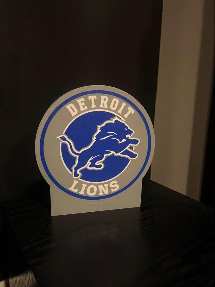 Detroit Lions LED light box
