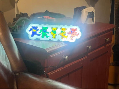 Grateful Dead dancing bears LED light box