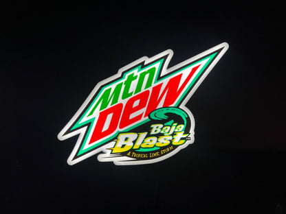 Mountain Dew Baja Blast LED light box